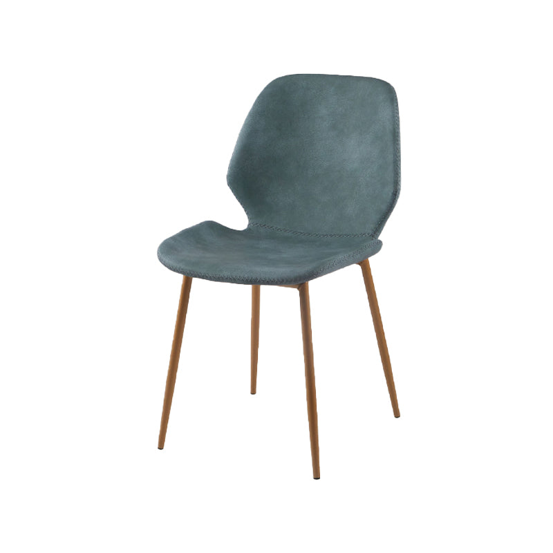 Contemporary Style Kitchen Metal Dining Chair Wingback Dining Armless Side Chair Blue 1 Piece Brass Gold Clearhalo ' kitchen&dining_furn' 'Dining Chairs' 'Dining Tables & Seating' 'dining_chair' 'furn' 'furn_dining_chair' 'Furniture' 'furniture_dining_chair' 'Kitchen & Dining Furniture' 'kitchen' 4098901