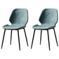 Contemporary Style Kitchen Metal Dining Chair Wingback Dining Armless Side Chair Blue 2 Piece Set Black Clearhalo ' kitchen&dining_furn' 'Dining Chairs' 'Dining Tables & Seating' 'dining_chair' 'furn' 'furn_dining_chair' 'Furniture' 'furniture_dining_chair' 'Kitchen & Dining Furniture' 'kitchen' 4098916
