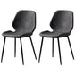 Contemporary Style Kitchen Metal Dining Chair Wingback Dining Armless Side Chair Dark Gray 2 Piece Set Black Clearhalo ' kitchen&dining_furn' 'Dining Chairs' 'Dining Tables & Seating' 'dining_chair' 'furn' 'furn_dining_chair' 'Furniture' 'furniture_dining_chair' 'Kitchen & Dining Furniture' 'kitchen' 4098919