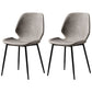 Contemporary Style Kitchen Metal Dining Chair Wingback Dining Armless Side Chair Light Gray 2 Piece Set Black Clearhalo ' kitchen&dining_furn' 'Dining Chairs' 'Dining Tables & Seating' 'dining_chair' 'furn' 'furn_dining_chair' 'Furniture' 'furniture_dining_chair' 'Kitchen & Dining Furniture' 'kitchen' 4098934