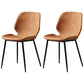 Contemporary Style Kitchen Metal Dining Chair Wingback Dining Armless Side Chair Orange 2 Piece Set Black Clearhalo ' kitchen&dining_furn' 'Dining Chairs' 'Dining Tables & Seating' 'dining_chair' 'furn' 'furn_dining_chair' 'Furniture' 'furniture_dining_chair' 'Kitchen & Dining Furniture' 'kitchen' 4098943