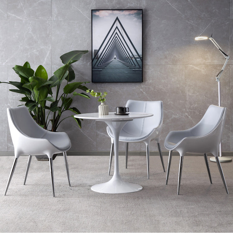 Contemporary Style Dining Chair Kitchen Arm Side Chairs with Metal Legs (Set of 2) Clearhalo ' kitchen&dining_furn' 'Dining Chairs' 'Dining Tables & Seating' 'dining_chair' 'furn' 'furn_dining_chair' 'Furniture' 'furniture_dining_chair' 'Kitchen & Dining Furniture' 'kitchen' 4098964