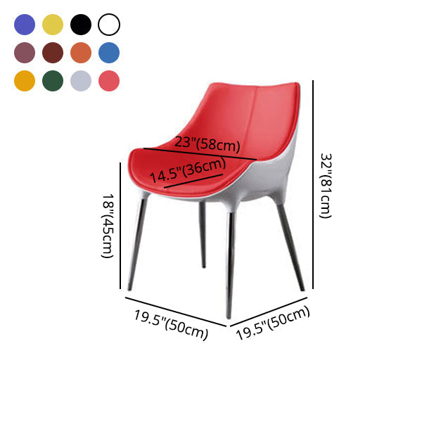 Contemporary Style Dining Chair Kitchen Arm Side Chairs with Metal Legs (Set of 2) Clearhalo ' kitchen&dining_furn' 'Dining Chairs' 'Dining Tables & Seating' 'dining_chair' 'furn' 'furn_dining_chair' 'Furniture' 'furniture_dining_chair' 'Kitchen & Dining Furniture' 'kitchen' 4098969