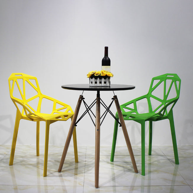 Contemporary Style Dining Chair Plastic Dining Arm Side Chair for Kitchen (Set of 4) Clearhalo ' kitchen&dining_furn' 'Dining Chairs' 'Dining Tables & Seating' 'dining_chair' 'furn' 'furn_dining_chair' 'Furniture' 'furniture_dining_chair' 'Kitchen & Dining Furniture' 'kitchen' 4098973