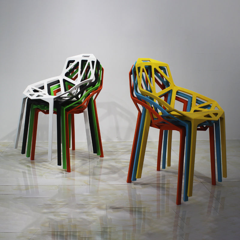 Contemporary Style Dining Chair Plastic Dining Arm Side Chair for Kitchen (Set of 4) Clearhalo ' kitchen&dining_furn' 'Dining Chairs' 'Dining Tables & Seating' 'dining_chair' 'furn' 'furn_dining_chair' 'Furniture' 'furniture_dining_chair' 'Kitchen & Dining Furniture' 'kitchen' 4098974