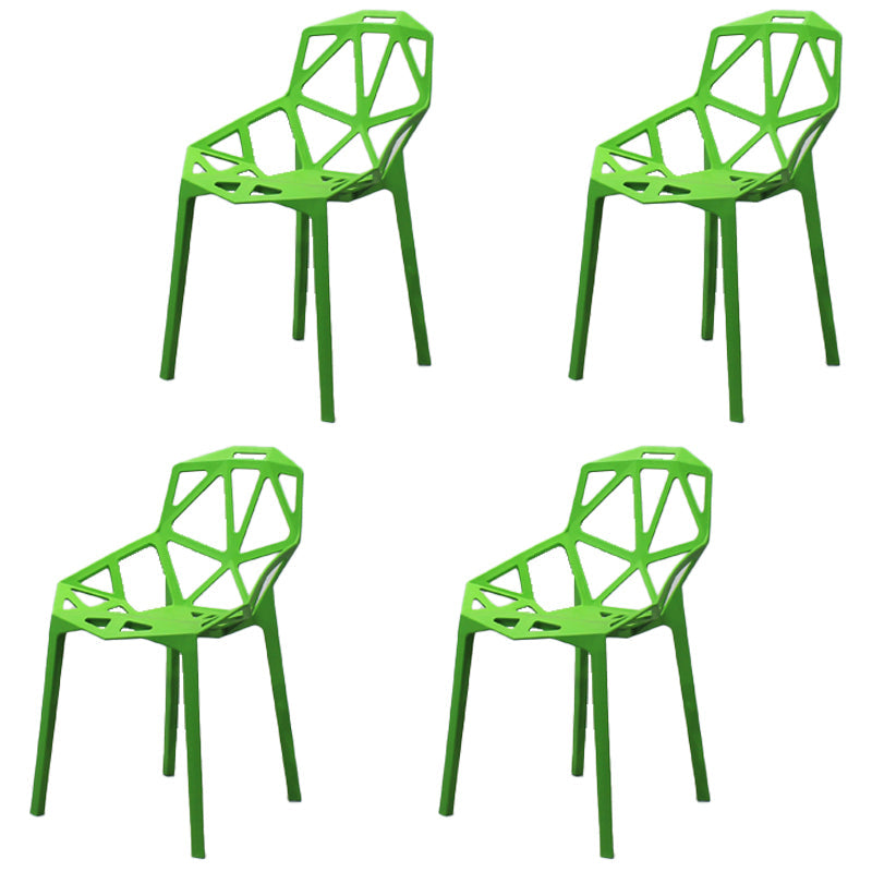 Contemporary Style Dining Chair Plastic Dining Arm Side Chair for Kitchen (Set of 4) Green Clearhalo ' kitchen&dining_furn' 'Dining Chairs' 'Dining Tables & Seating' 'dining_chair' 'furn' 'furn_dining_chair' 'Furniture' 'furniture_dining_chair' 'Kitchen & Dining Furniture' 'kitchen' 4098975
