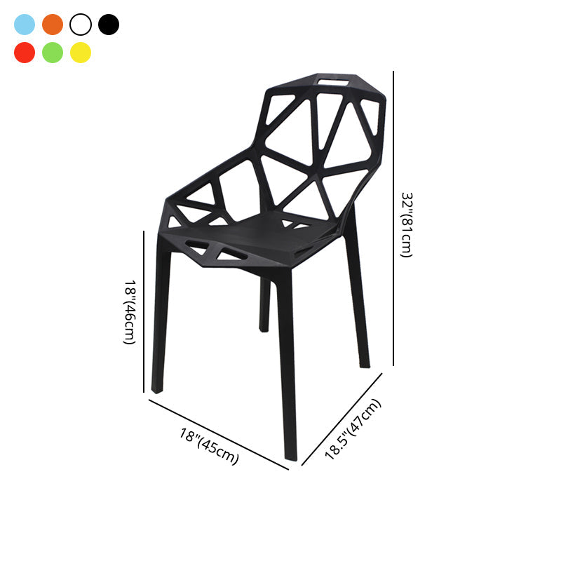 Contemporary Style Dining Chair Plastic Dining Arm Side Chair for Kitchen (Set of 4) Clearhalo ' kitchen&dining_furn' 'Dining Chairs' 'Dining Tables & Seating' 'dining_chair' 'furn' 'furn_dining_chair' 'Furniture' 'furniture_dining_chair' 'Kitchen & Dining Furniture' 'kitchen' 4098989