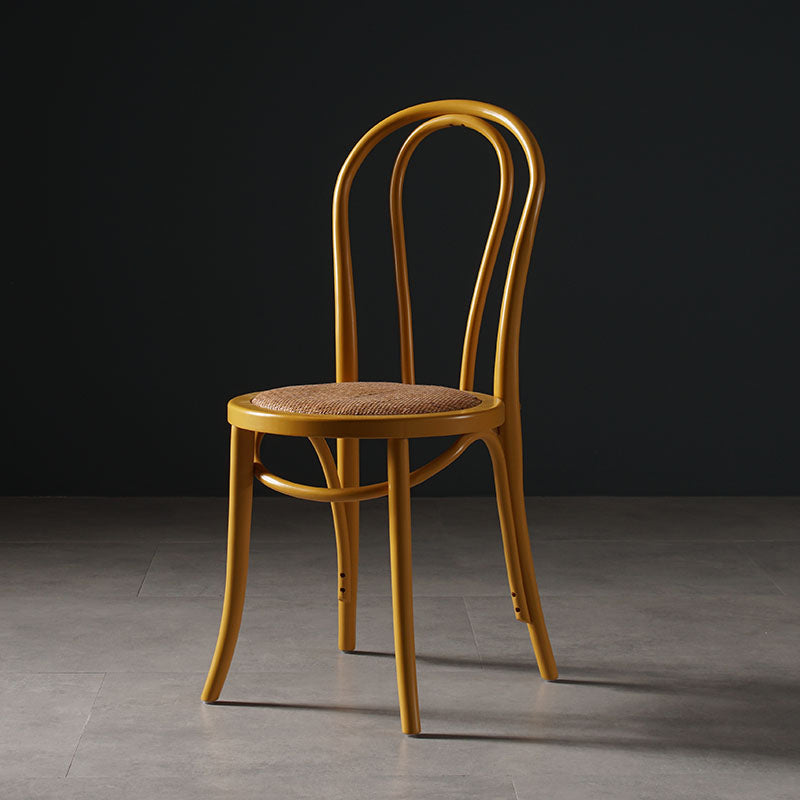 Traditional Wood Dining Armless Chair Open Back Single Dining Side Chair for Home Use Yellow Clearhalo ' kitchen&dining_furn' 'Dining Chairs' 'Dining Tables & Seating' 'dining_chair' 'furn' 'furn_dining_chair' 'Furniture' 'furniture_dining_chair' 'Kitchen & Dining Furniture' 'kitchen' 4099000