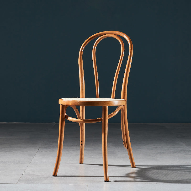 Traditional Wood Dining Armless Chair Open Back Single Dining Side Chair for Home Use Khaki-White Clearhalo ' kitchen&dining_furn' 'Dining Chairs' 'Dining Tables & Seating' 'dining_chair' 'furn' 'furn_dining_chair' 'Furniture' 'furniture_dining_chair' 'Kitchen & Dining Furniture' 'kitchen' 4099013