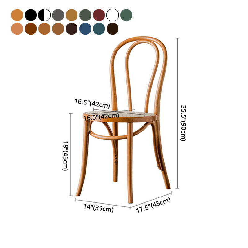Traditional Wood Dining Armless Chair Open Back Single Dining Side Chair for Home Use Clearhalo ' kitchen&dining_furn' 'Dining Chairs' 'Dining Tables & Seating' 'dining_chair' 'furn' 'furn_dining_chair' 'Furniture' 'furniture_dining_chair' 'Kitchen & Dining Furniture' 'kitchen' 4099019