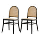 Traditional Wood Dining Armless Chair Open Back Dining Side Chair for Restaurant Use Black 2 Piece Set Clearhalo ' kitchen&dining_furn' 'Dining Chairs' 'Dining Tables & Seating' 'dining_chair' 'furn' 'furn_dining_chair' 'Furniture' 'furniture_dining_chair' 'Kitchen & Dining Furniture' 'kitchen' 4099022