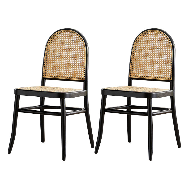 Traditional Wood Dining Armless Chair Open Back Dining Side Chair for Restaurant Use Black 2 Piece Set Clearhalo ' kitchen&dining_furn' 'Dining Chairs' 'Dining Tables & Seating' 'dining_chair' 'furn' 'furn_dining_chair' 'Furniture' 'furniture_dining_chair' 'Kitchen & Dining Furniture' 'kitchen' 4099022