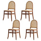 Traditional Wood Dining Armless Chair Open Back Dining Side Chair for Restaurant Use Walnut 4 Piece Set Clearhalo ' kitchen&dining_furn' 'Dining Chairs' 'Dining Tables & Seating' 'dining_chair' 'furn' 'furn_dining_chair' 'Furniture' 'furniture_dining_chair' 'Kitchen & Dining Furniture' 'kitchen' 4099041
