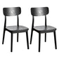 Traditional Wood Dining Armless Chair Open Back Dining Side Chair (Set of 2) Black Clearhalo ' kitchen&dining_furn' 'Dining Chairs' 'Dining Tables & Seating' 'dining_chair' 'furn' 'furn_dining_chair' 'Furniture' 'furniture_dining_chair' 'Kitchen & Dining Furniture' 'kitchen' 4099044