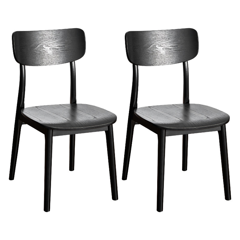 Traditional Wood Dining Armless Chair Open Back Dining Side Chair (Set of 2) Black Clearhalo ' kitchen&dining_furn' 'Dining Chairs' 'Dining Tables & Seating' 'dining_chair' 'furn' 'furn_dining_chair' 'Furniture' 'furniture_dining_chair' 'Kitchen & Dining Furniture' 'kitchen' 4099044