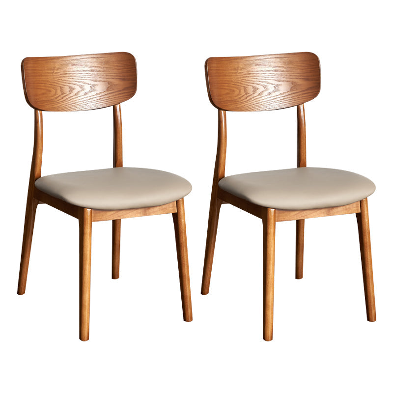 Traditional Wood Dining Armless Chair Open Back Dining Side Chair (Set of 2) Gray Coffee Clearhalo ' kitchen&dining_furn' 'Dining Chairs' 'Dining Tables & Seating' 'dining_chair' 'furn' 'furn_dining_chair' 'Furniture' 'furniture_dining_chair' 'Kitchen & Dining Furniture' 'kitchen' 4099047