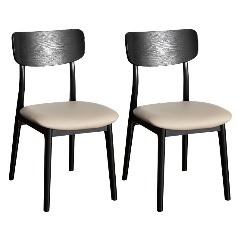 Traditional Wood Dining Armless Chair Open Back Dining Side Chair (Set of 2) Gray Black Clearhalo ' kitchen&dining_furn' 'Dining Chairs' 'Dining Tables & Seating' 'dining_chair' 'furn' 'furn_dining_chair' 'Furniture' 'furniture_dining_chair' 'Kitchen & Dining Furniture' 'kitchen' 4099049