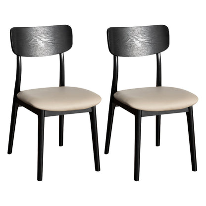 Traditional Wood Dining Armless Chair Open Back Dining Side Chair (Set of 2) Gray Black Clearhalo ' kitchen&dining_furn' 'Dining Chairs' 'Dining Tables & Seating' 'dining_chair' 'furn' 'furn_dining_chair' 'Furniture' 'furniture_dining_chair' 'Kitchen & Dining Furniture' 'kitchen' 4099049