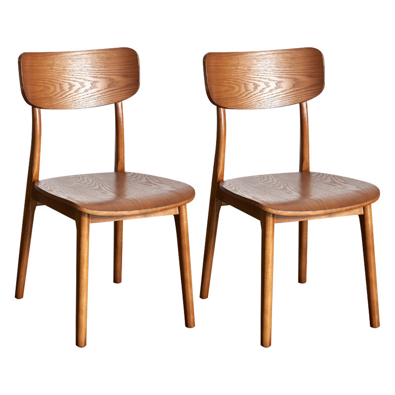 Traditional Wood Dining Armless Chair Open Back Dining Side Chair (Set of 2) Walnut Clearhalo ' kitchen&dining_furn' 'Dining Chairs' 'Dining Tables & Seating' 'dining_chair' 'furn' 'furn_dining_chair' 'Furniture' 'furniture_dining_chair' 'Kitchen & Dining Furniture' 'kitchen' 4099053