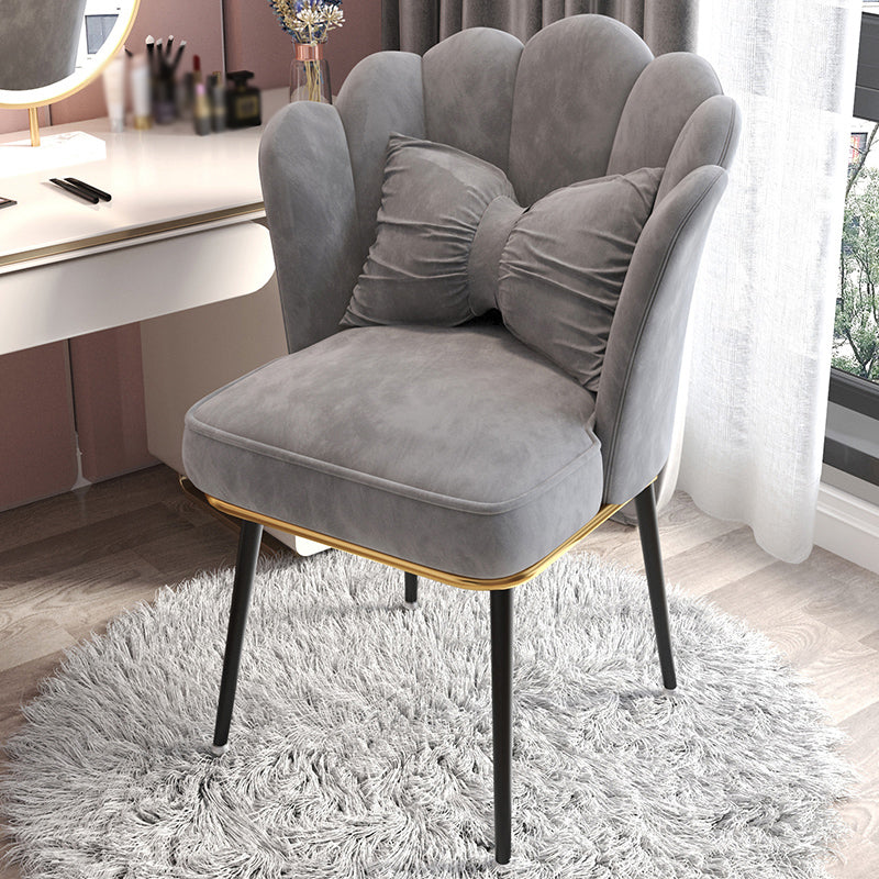 Scandinavian Style Upholstered Armless Dining Chair Solid Back Single Chair for Home Grey Black Clearhalo ' kitchen&dining_furn' 'Dining Chairs' 'Dining Tables & Seating' 'dining_chair' 'furn' 'furn_dining_chair' 'Furniture' 'furniture_dining_chair' 'Kitchen & Dining Furniture' 'kitchen' 4099061