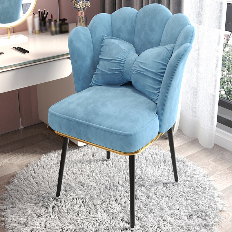 Scandinavian Style Upholstered Armless Dining Chair Solid Back Single Chair for Home Blue Black Clearhalo ' kitchen&dining_furn' 'Dining Chairs' 'Dining Tables & Seating' 'dining_chair' 'furn' 'furn_dining_chair' 'Furniture' 'furniture_dining_chair' 'Kitchen & Dining Furniture' 'kitchen' 4099068