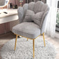 Scandinavian Style Upholstered Armless Dining Chair Solid Back Single Chair for Home Grey Brass Gold Clearhalo ' kitchen&dining_furn' 'Dining Chairs' 'Dining Tables & Seating' 'dining_chair' 'furn' 'furn_dining_chair' 'Furniture' 'furniture_dining_chair' 'Kitchen & Dining Furniture' 'kitchen' 4099077