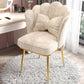 Scandinavian Style Upholstered Armless Dining Chair Solid Back Single Chair for Home White Brass Gold Clearhalo ' kitchen&dining_furn' 'Dining Chairs' 'Dining Tables & Seating' 'dining_chair' 'furn' 'furn_dining_chair' 'Furniture' 'furniture_dining_chair' 'Kitchen & Dining Furniture' 'kitchen' 4099079