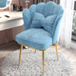 Scandinavian Style Upholstered Armless Dining Chair Solid Back Single Chair for Home Blue Brass Gold Clearhalo ' kitchen&dining_furn' 'Dining Chairs' 'Dining Tables & Seating' 'dining_chair' 'furn' 'furn_dining_chair' 'Furniture' 'furniture_dining_chair' 'Kitchen & Dining Furniture' 'kitchen' 4099082