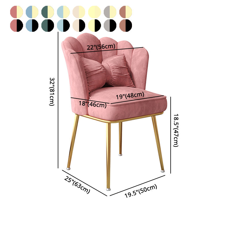 Scandinavian Style Upholstered Armless Dining Chair Solid Back Single Chair for Home Clearhalo ' kitchen&dining_furn' 'Dining Chairs' 'Dining Tables & Seating' 'dining_chair' 'furn' 'furn_dining_chair' 'Furniture' 'furniture_dining_chair' 'Kitchen & Dining Furniture' 'kitchen' 4099086