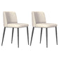 Minimalist Style Leather Dining Chairs Solid Back Armless Side Chairs (Set of 2) Light Gray Clearhalo ' kitchen&dining_furn' 'Dining Chairs' 'Dining Tables & Seating' 'dining_chair' 'furn' 'furn_dining_chair' 'Furniture' 'furniture_dining_chair' 'Kitchen & Dining Furniture' 'kitchen' 4099091