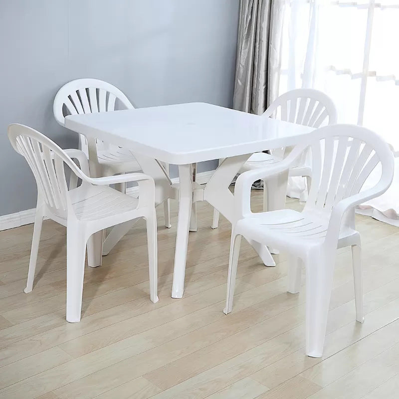 Modern Home Dining Arm Chairs Plastic Stackable Windsor Dining Armchairs Clearhalo ' kitchen&dining_furn' 'Dining Chairs' 'Dining Tables & Seating' 'dining_chair' 'furn' 'furn_dining_chair' 'Furniture' 'furniture_dining_chair' 'Kitchen & Dining Furniture' 'kitchen' 4099122