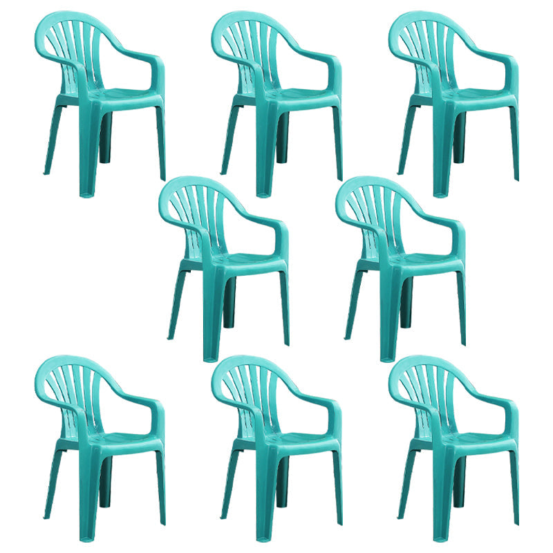 Modern Home Dining Arm Chairs Plastic Stackable Windsor Dining Armchairs Green 8 Piece Set Clearhalo ' kitchen&dining_furn' 'Dining Chairs' 'Dining Tables & Seating' 'dining_chair' 'furn' 'furn_dining_chair' 'Furniture' 'furniture_dining_chair' 'Kitchen & Dining Furniture' 'kitchen' 4099132