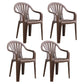 Modern Home Dining Arm Chairs Plastic Stackable Windsor Dining Armchairs Coffee 4 Piece Set Clearhalo ' kitchen&dining_furn' 'Dining Chairs' 'Dining Tables & Seating' 'dining_chair' 'furn' 'furn_dining_chair' 'Furniture' 'furniture_dining_chair' 'Kitchen & Dining Furniture' 'kitchen' 4099135