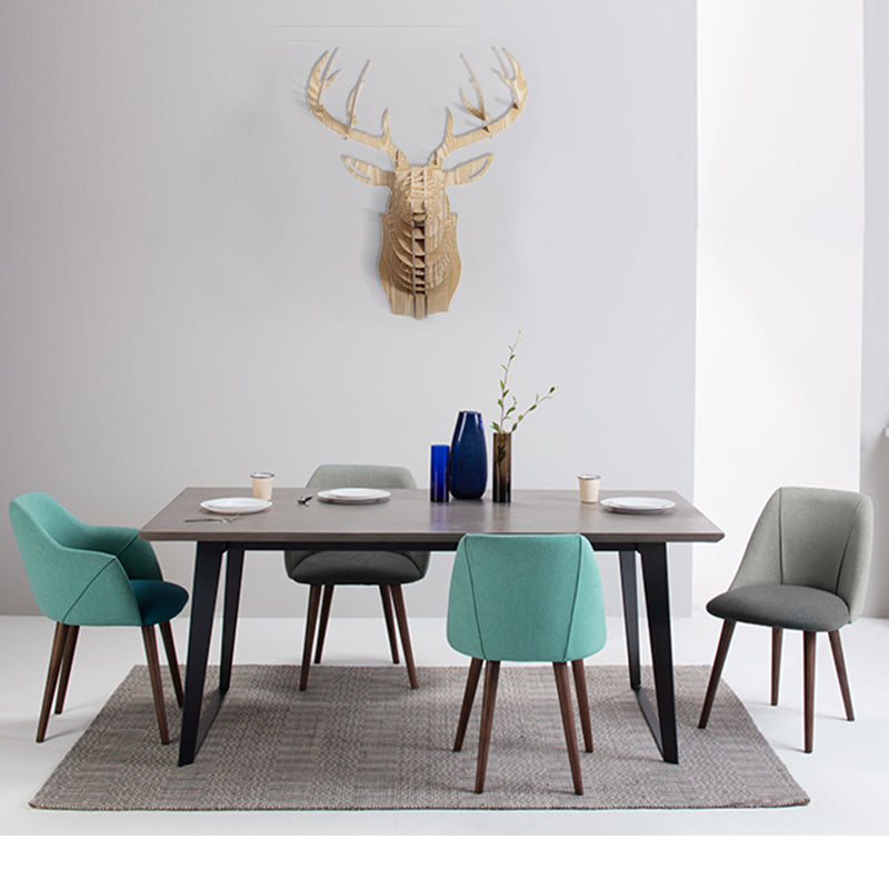 Matte Finish Fabric Arm Chair Scandinavian Solid Back Dining Chair (Set of 2) Clearhalo ' kitchen&dining_furn' 'Dining Chairs' 'Dining Tables & Seating' 'dining_chair' 'furn' 'furn_dining_chair' 'Furniture' 'furniture_dining_chair' 'Kitchen & Dining Furniture' 'kitchen' 4099146