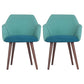 Matte Finish Fabric Arm Chair Scandinavian Solid Back Dining Chair (Set of 2) Blue Clearhalo ' kitchen&dining_furn' 'Dining Chairs' 'Dining Tables & Seating' 'dining_chair' 'furn' 'furn_dining_chair' 'Furniture' 'furniture_dining_chair' 'Kitchen & Dining Furniture' 'kitchen' 4099147