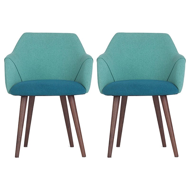 Matte Finish Fabric Arm Chair Scandinavian Solid Back Dining Chair (Set of 2) Blue Clearhalo ' kitchen&dining_furn' 'Dining Chairs' 'Dining Tables & Seating' 'dining_chair' 'furn' 'furn_dining_chair' 'Furniture' 'furniture_dining_chair' 'Kitchen & Dining Furniture' 'kitchen' 4099147