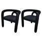 Contemporary Style Dining Chair Kitchen Arm Side Chair with Metal Legs Black 2 Piece Set Clearhalo ' kitchen&dining_furn' 'Dining Chairs' 'Dining Tables & Seating' 'dining_chair' 'furn' 'furn_dining_chair' 'Furniture' 'furniture_dining_chair' 'Kitchen & Dining Furniture' 'kitchen' 4099218