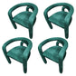 Contemporary Style Dining Chair Kitchen Arm Side Chair with Metal Legs Green 4 Piece Set Clearhalo ' kitchen&dining_furn' 'Dining Chairs' 'Dining Tables & Seating' 'dining_chair' 'furn' 'furn_dining_chair' 'Furniture' 'furniture_dining_chair' 'Kitchen & Dining Furniture' 'kitchen' 4099235