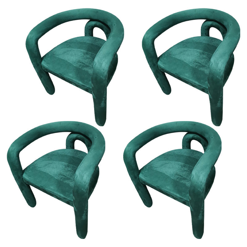 Contemporary Style Dining Chair Kitchen Arm Side Chair with Metal Legs Green 4 Piece Set Clearhalo ' kitchen&dining_furn' 'Dining Chairs' 'Dining Tables & Seating' 'dining_chair' 'furn' 'furn_dining_chair' 'Furniture' 'furniture_dining_chair' 'Kitchen & Dining Furniture' 'kitchen' 4099235