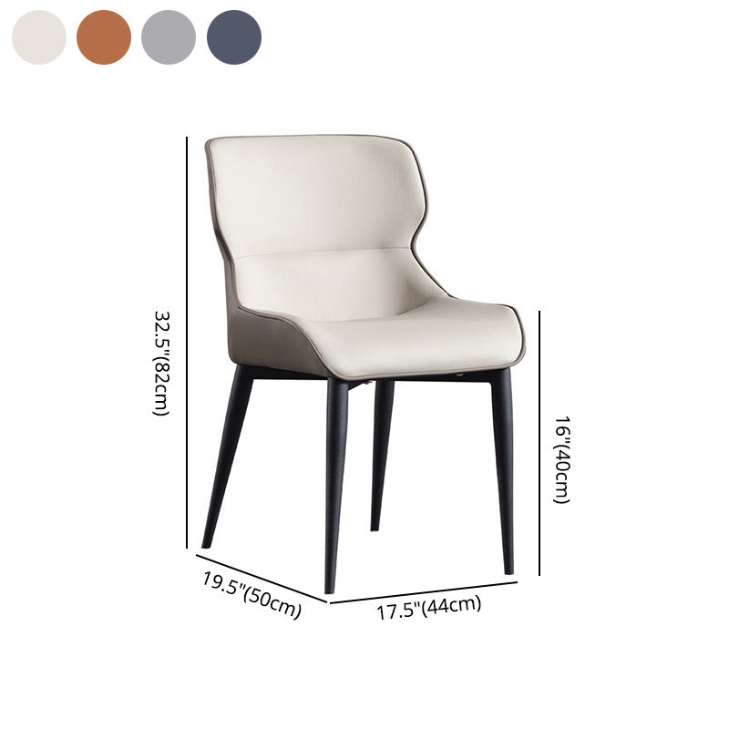 Minimalist Style Leather Dining Arm Chairs Wingback Dining Chairs (Set of 2) Clearhalo ' kitchen&dining_furn' 'Dining Chairs' 'Dining Tables & Seating' 'dining_chair' 'furn' 'furn_dining_chair' 'Furniture' 'furniture_dining_chair' 'Kitchen & Dining Furniture' 'kitchen' 4099257