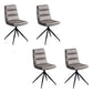 Industrial Style Solid Back Armless Chairs Microfiber Leather Dining Chairs (Set of 4) Dark Gray Clearhalo ' kitchen&dining_furn' 'Dining Chairs' 'Dining Tables & Seating' 'dining_chair' 'furn' 'furn_dining_chair' 'Furniture' 'furniture_dining_chair' 'Kitchen & Dining Furniture' 'kitchen' 4099259