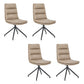 Industrial Style Solid Back Armless Chairs Microfiber Leather Dining Chairs (Set of 4) Khaki Clearhalo ' kitchen&dining_furn' 'Dining Chairs' 'Dining Tables & Seating' 'dining_chair' 'furn' 'furn_dining_chair' 'Furniture' 'furniture_dining_chair' 'Kitchen & Dining Furniture' 'kitchen' 4099262