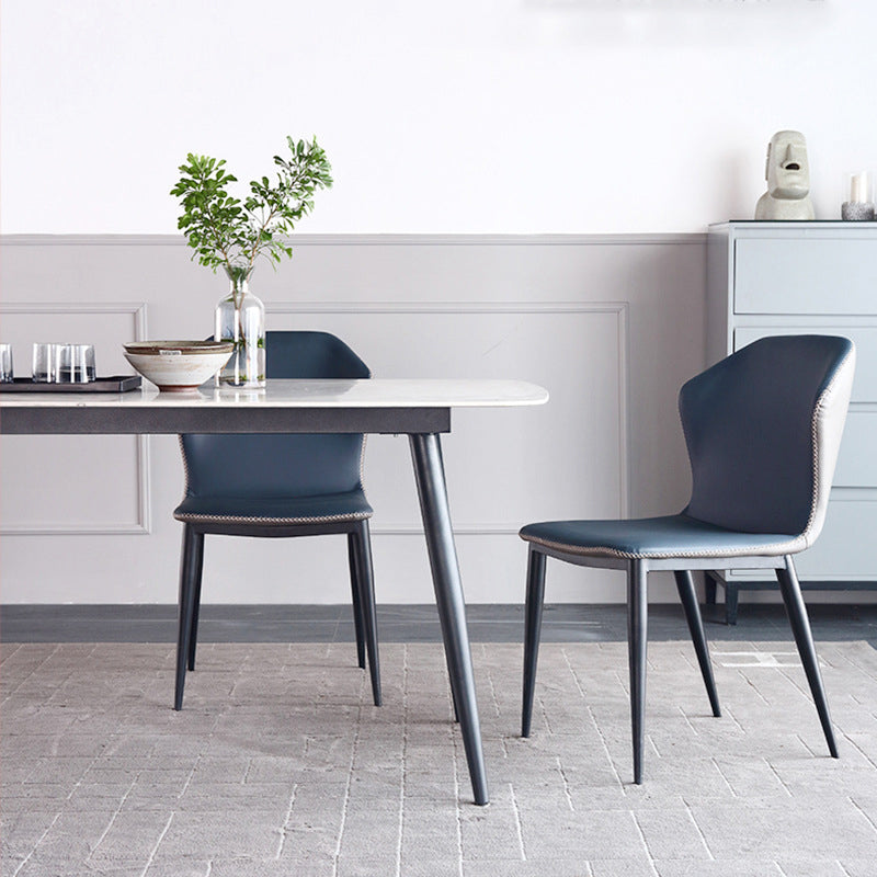 Industrial Style Wingback Dining Chairs Leather Dining Side Chairs for Kitchen (Set of 2) Clearhalo ' kitchen&dining_furn' 'Dining Chairs' 'Dining Tables & Seating' 'dining_chair' 'furn' 'furn_dining_chair' 'Furniture' 'furniture_dining_chair' 'Kitchen & Dining Furniture' 'kitchen' 4099275