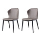 Industrial Style Wingback Dining Chairs Leather Dining Side Chairs for Kitchen (Set of 2) Dark Gray Clearhalo ' kitchen&dining_furn' 'Dining Chairs' 'Dining Tables & Seating' 'dining_chair' 'furn' 'furn_dining_chair' 'Furniture' 'furniture_dining_chair' 'Kitchen & Dining Furniture' 'kitchen' 4099276