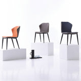 Industrial Style Wingback Dining Chairs Leather Dining Side Chairs for Kitchen (Set of 2) Clearhalo ' kitchen&dining_furn' 'Dining Chairs' 'Dining Tables & Seating' 'dining_chair' 'furn' 'furn_dining_chair' 'Furniture' 'furniture_dining_chair' 'Kitchen & Dining Furniture' 'kitchen' 4099282