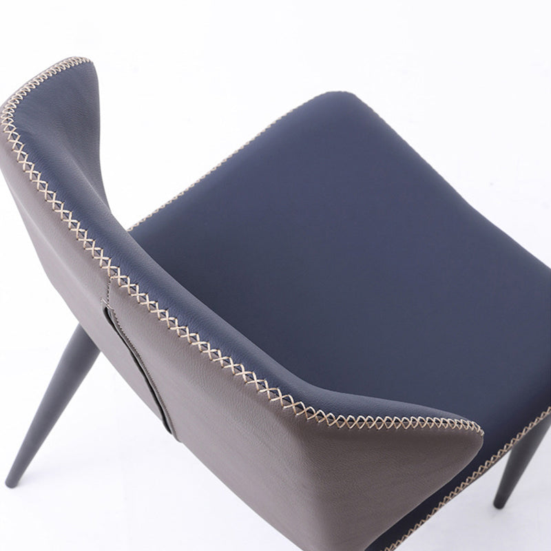 Industrial Style Wingback Dining Chairs Leather Dining Side Chairs for Kitchen (Set of 2) Clearhalo ' kitchen&dining_furn' 'Dining Chairs' 'Dining Tables & Seating' 'dining_chair' 'furn' 'furn_dining_chair' 'Furniture' 'furniture_dining_chair' 'Kitchen & Dining Furniture' 'kitchen' 4099285