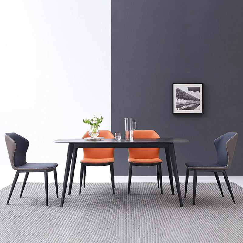 Industrial Style Wingback Dining Chairs Leather Dining Side Chairs for Kitchen (Set of 2) Clearhalo ' kitchen&dining_furn' 'Dining Chairs' 'Dining Tables & Seating' 'dining_chair' 'furn' 'furn_dining_chair' 'Furniture' 'furniture_dining_chair' 'Kitchen & Dining Furniture' 'kitchen' 4099290