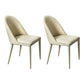Modern Design Leather Dining Chairs Solid Back Armless Side Chairs (Set of 2) Beige Clearhalo ' kitchen&dining_furn' 'Dining Chairs' 'Dining Tables & Seating' 'dining_chair' 'furn' 'furn_dining_chair' 'Furniture' 'furniture_dining_chair' 'Kitchen & Dining Furniture' 'kitchen' 4099293