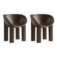 Nordic Style Dining Chairs Kitchen Arm Side Chairs with Plastic Legs (Set of 2) Brown Clearhalo ' kitchen&dining_furn' 'Dining Chairs' 'Dining Tables & Seating' 'dining_chair' 'furn' 'furn_dining_chair' 'Furniture' 'furniture_dining_chair' 'Kitchen & Dining Furniture' 'kitchen' 4099307