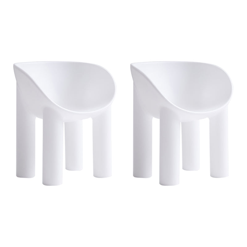 Nordic Style Dining Chairs Kitchen Arm Side Chairs with Plastic Legs (Set of 2) White Clearhalo ' kitchen&dining_furn' 'Dining Chairs' 'Dining Tables & Seating' 'dining_chair' 'furn' 'furn_dining_chair' 'Furniture' 'furniture_dining_chair' 'Kitchen & Dining Furniture' 'kitchen' 4099309